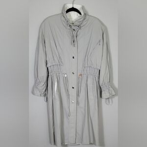 Vintage Fleet Street Womens Trench Coat Size 10 M Beige Snap Button Pockets